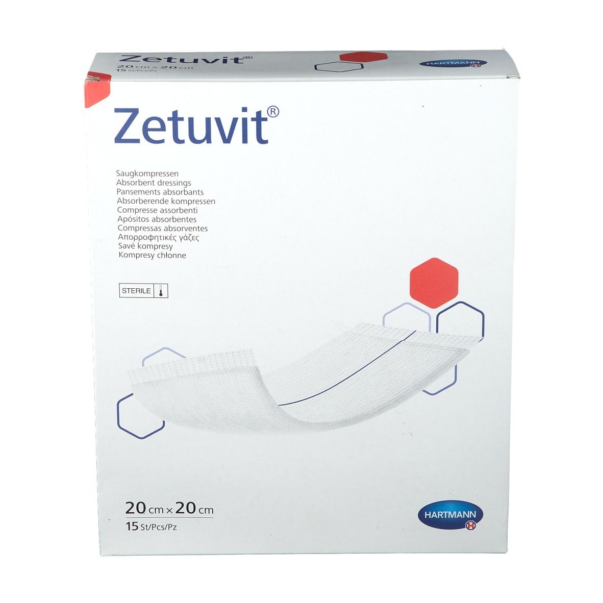 Zetuvit® Saugkompresse steril 20 x 20 cm