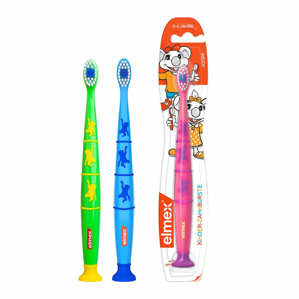 elmex Kinder-Zahnbürste weich für Kinder im Alter von 2-6 Jahren