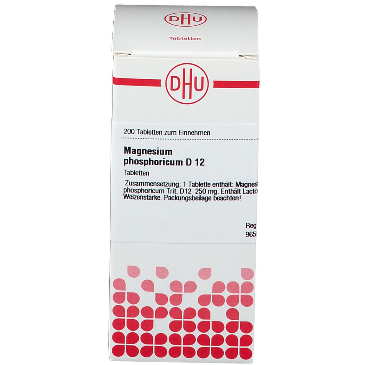 Weiße Schachtel mit DHU-Logo und Produktinformationen. Enthält Tabletten.