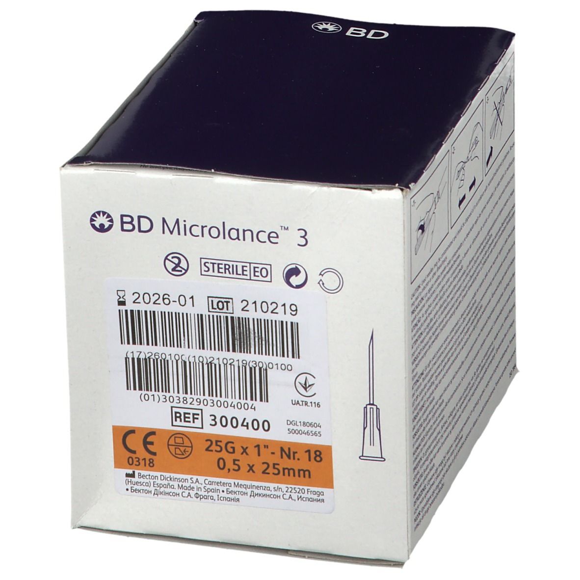 BD Microlance 3 Kanülen 25 G 1 0,5 x 25 mm