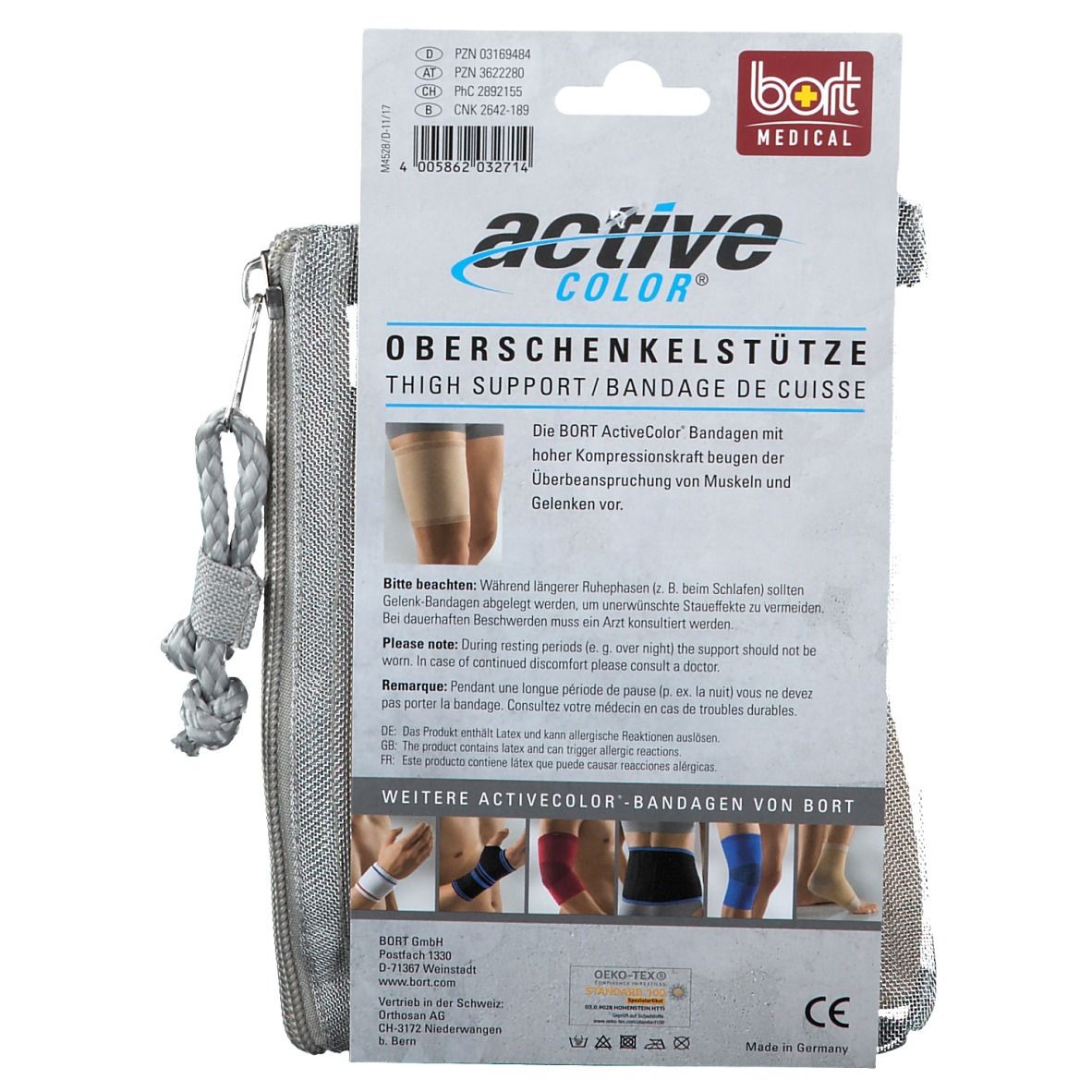 BORT ActiveColor® Oberschenkelstütze Gr. L haut