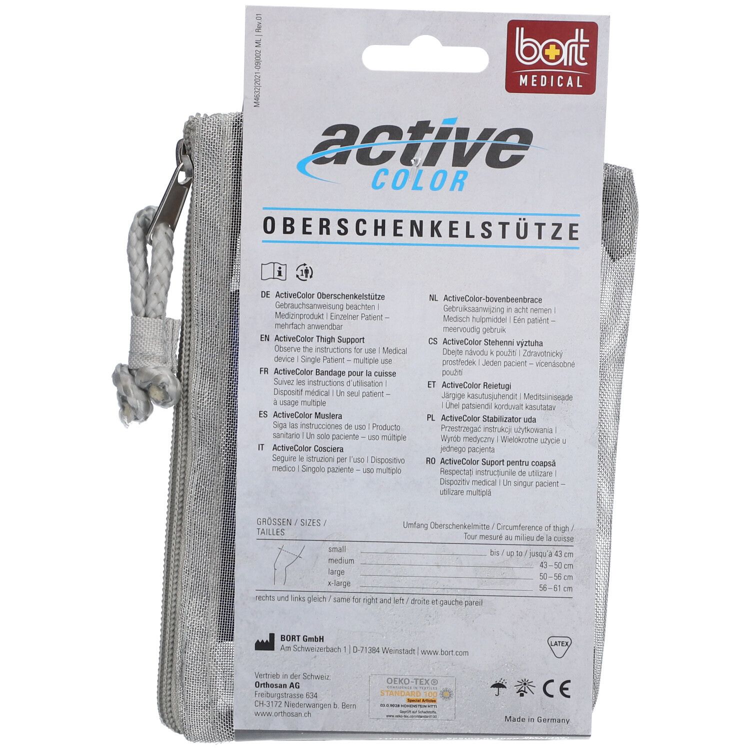 BORT ActiveColor® Oberschenkelstütze Gr. L blau