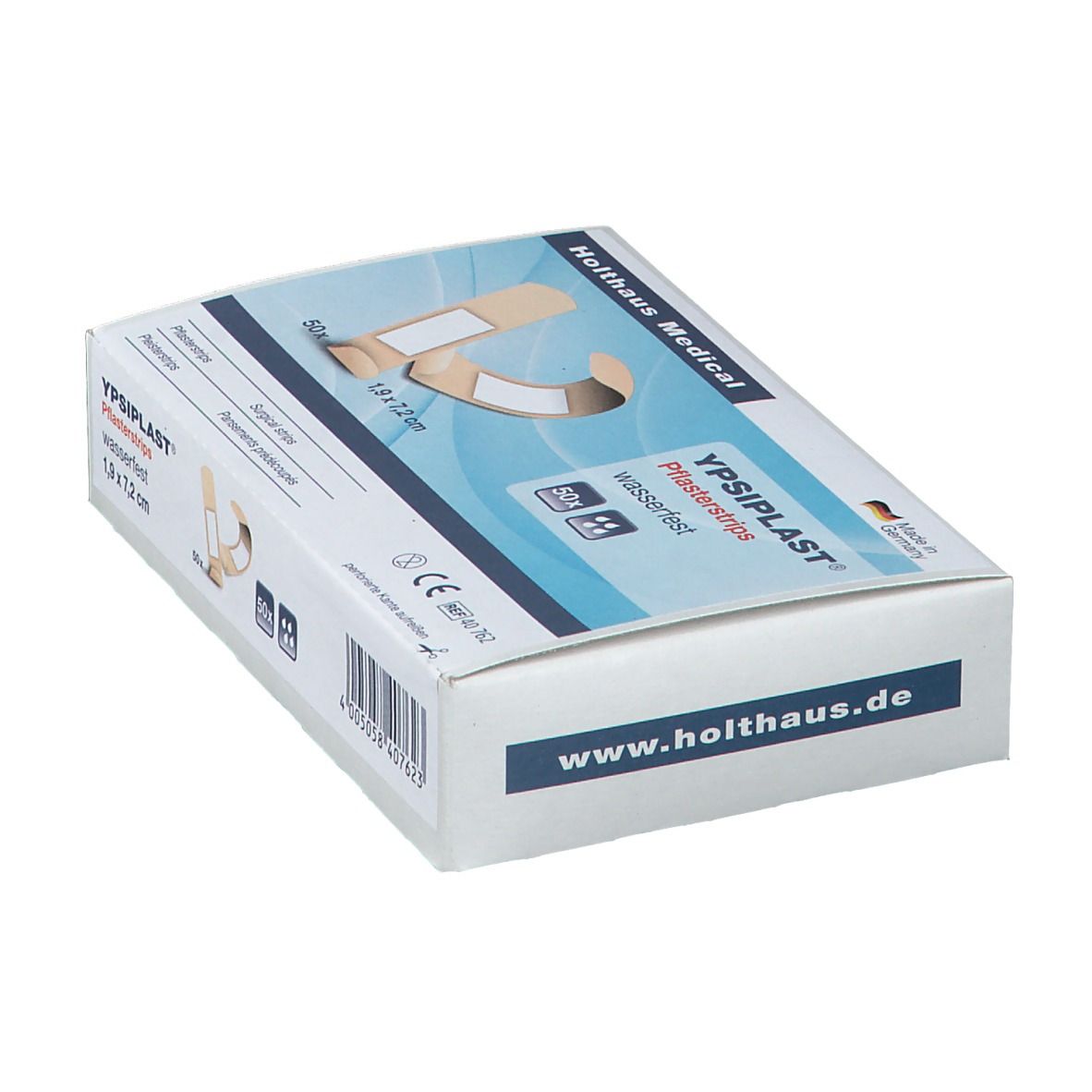 Holthaus Medical YPSIPLAST Pflasterstrips 1,9 x 7,2 cm wasserfest (50 Strips)