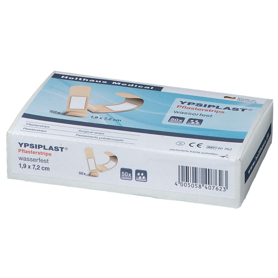 Holthaus Medical YPSIPLAST Pflasterstrips 1,9 x 7,2 cm wasserfest (50 Strips)