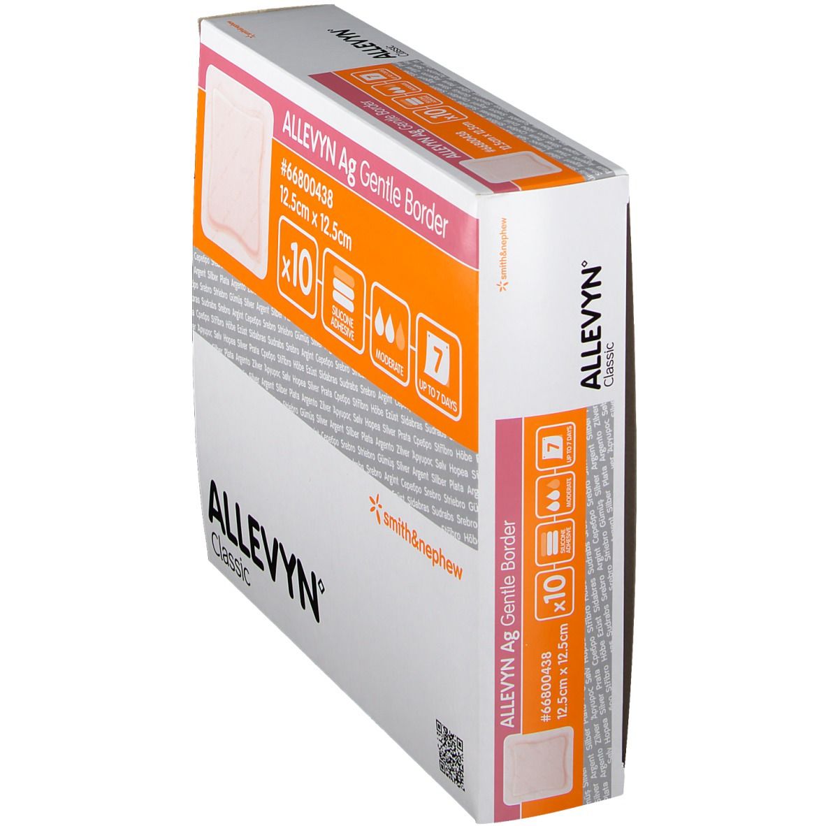 ALLEVYN Ag Gentle Border 12,5x12,5 cm Wundverband
