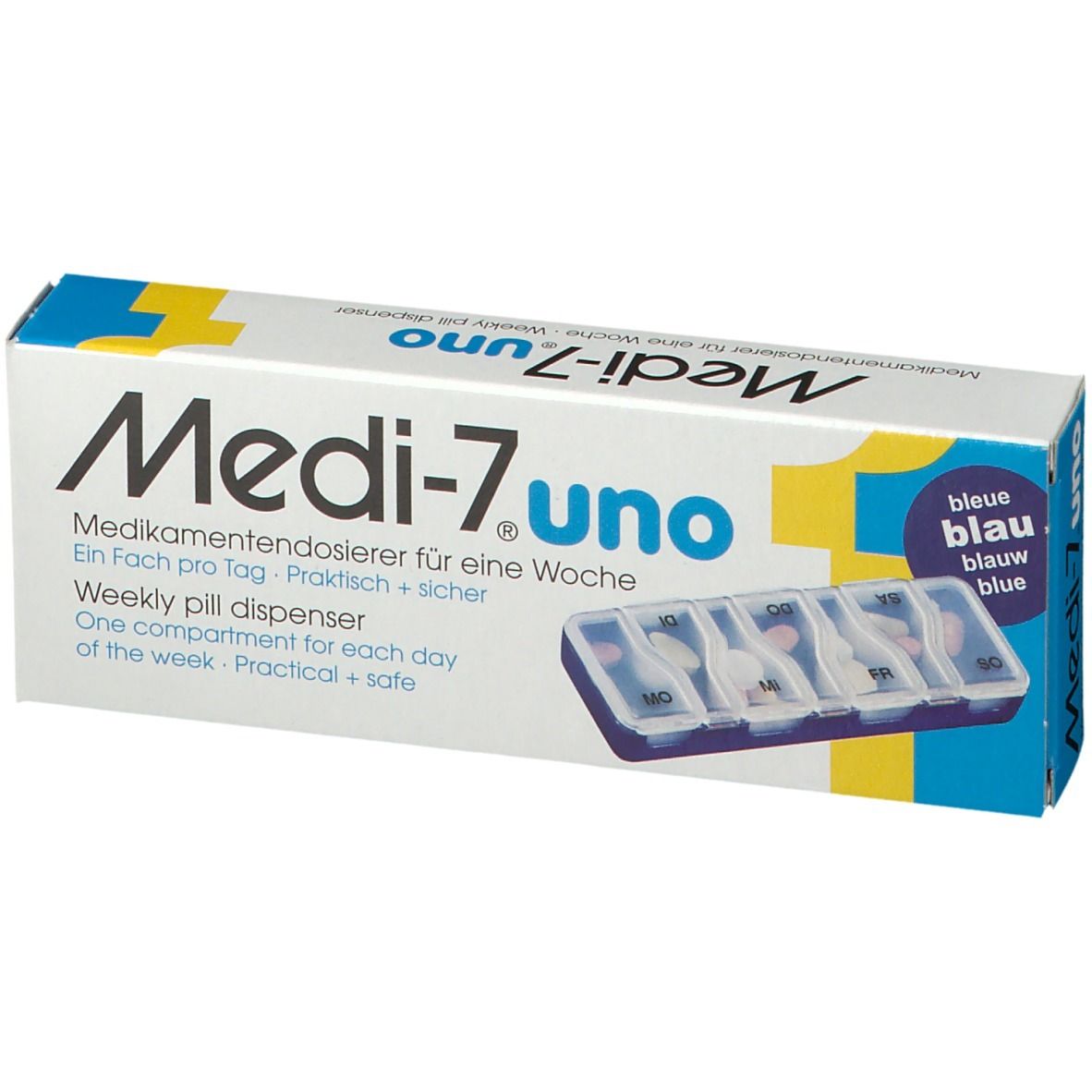 Medi-7 uno Blau Medikamenten Dosierer für 7 Tage