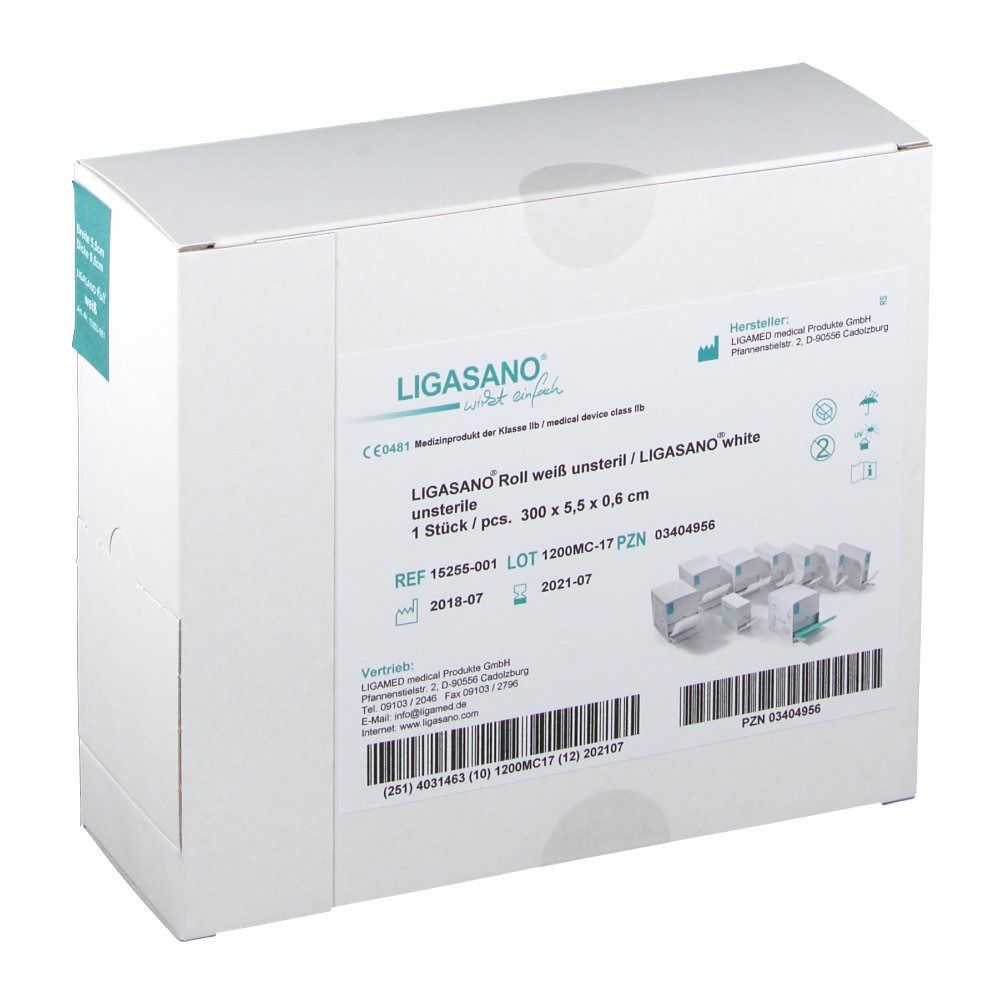 LIGASANO® Roll Spenderbox 0,6 cm x 5,5 cm x 3 m unsteril