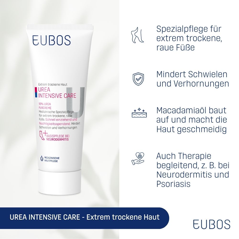 EUBOS® Trockene Haut Urea 10% Fußcreme