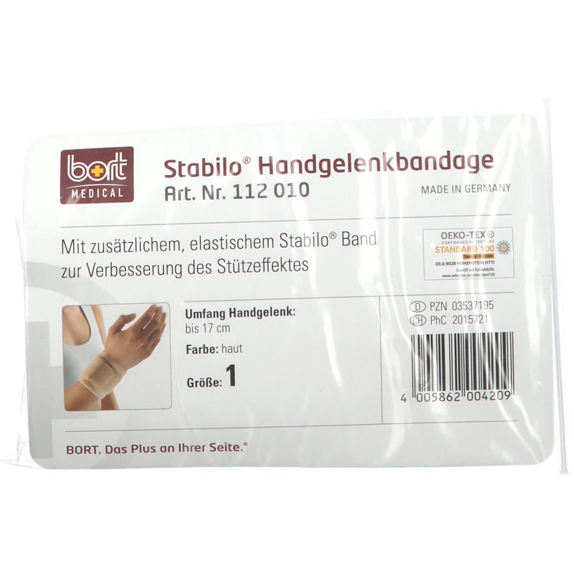 BORT Stabilo® Handgelenkbandage Gr. 1 haut