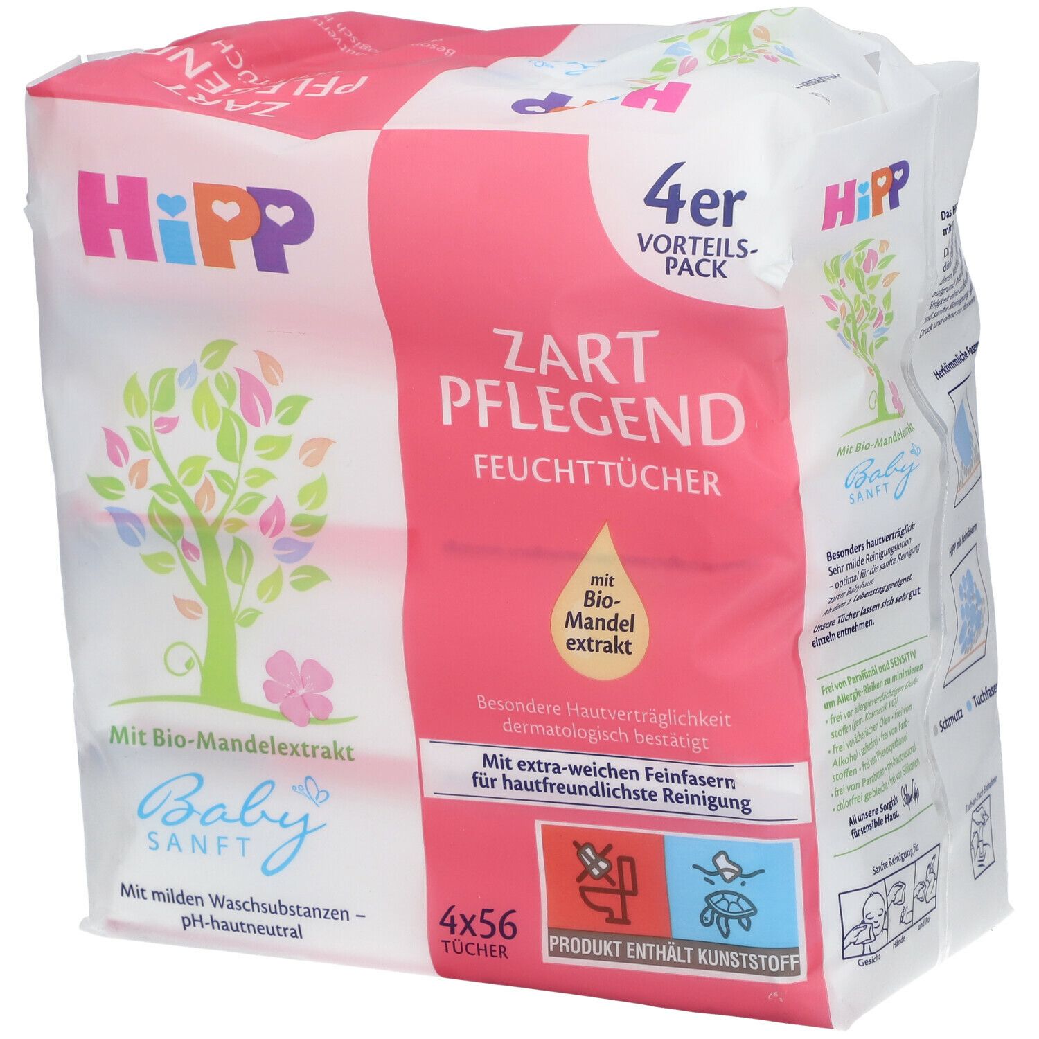 HiPP Babysanft Feuchttücher - Viererpack