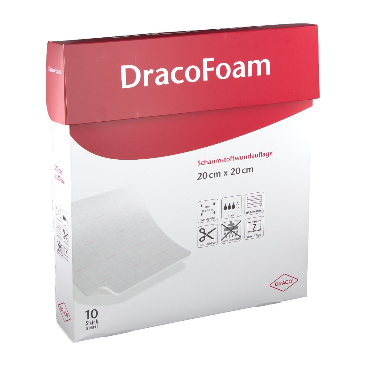 DracoFoam non-haft steril 20 x 20 cm
