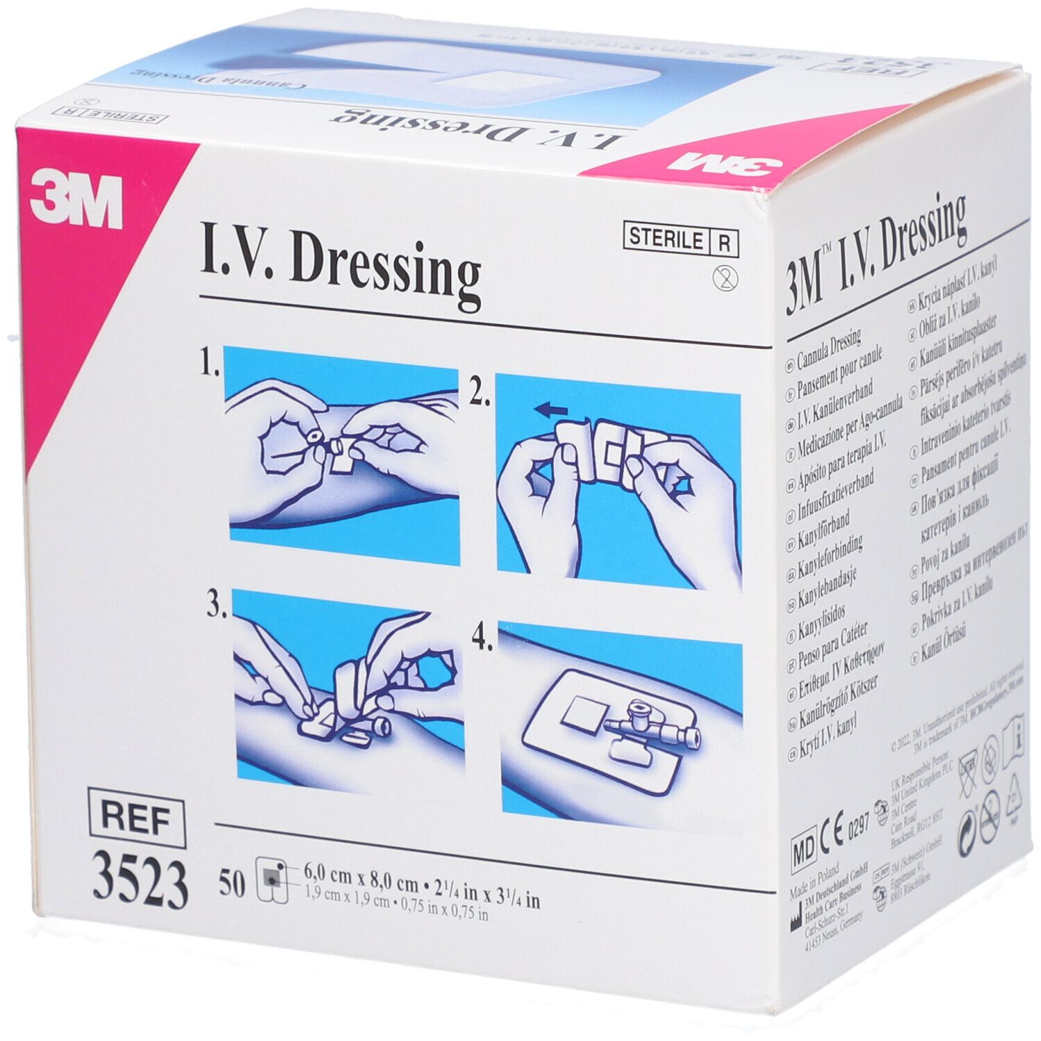 3M I.V. Dressing nicht-transparenter Kanülenverband 6 x 8 cm