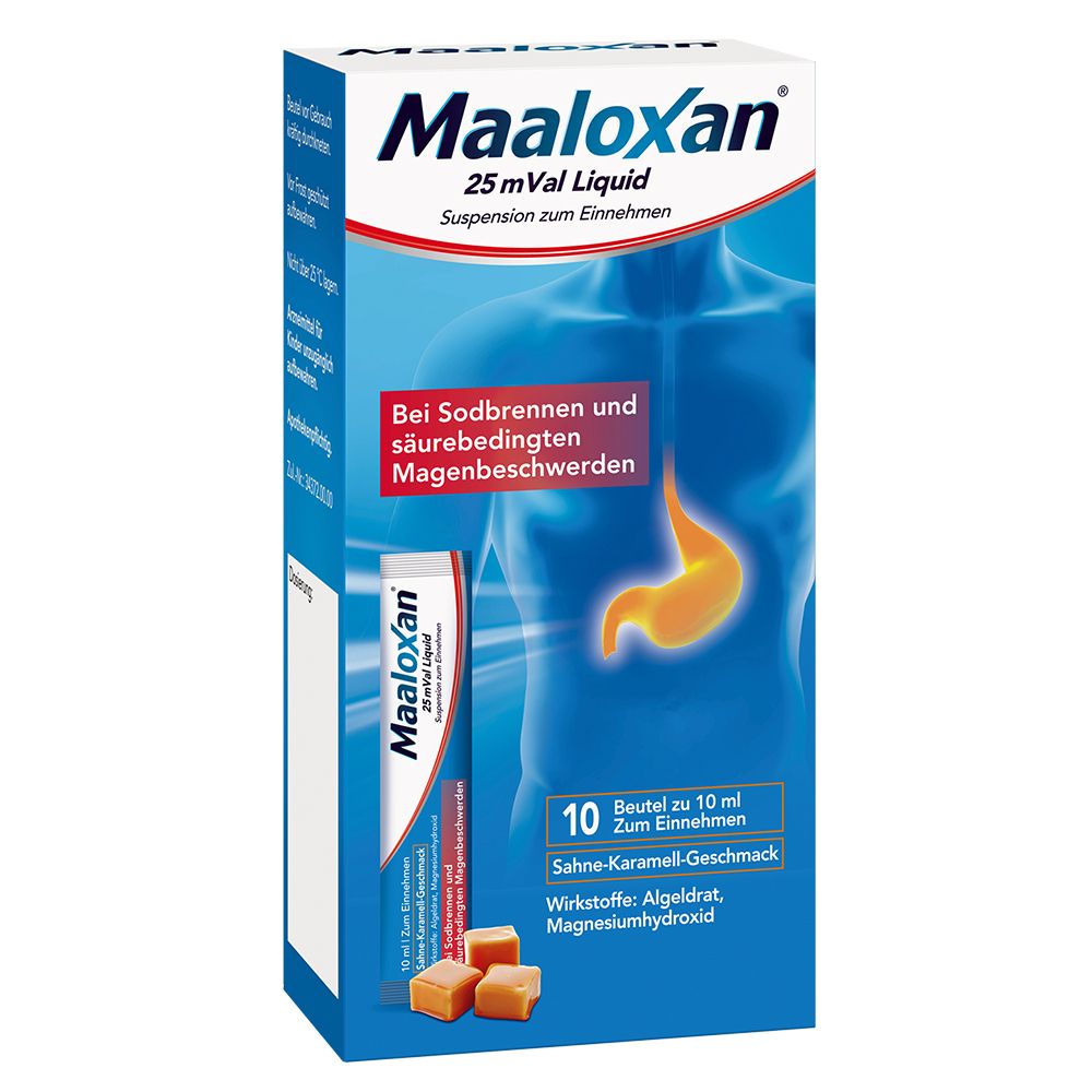 MAALOXAN®  Liquid bei Sodbrennen mit Magenschmerzen