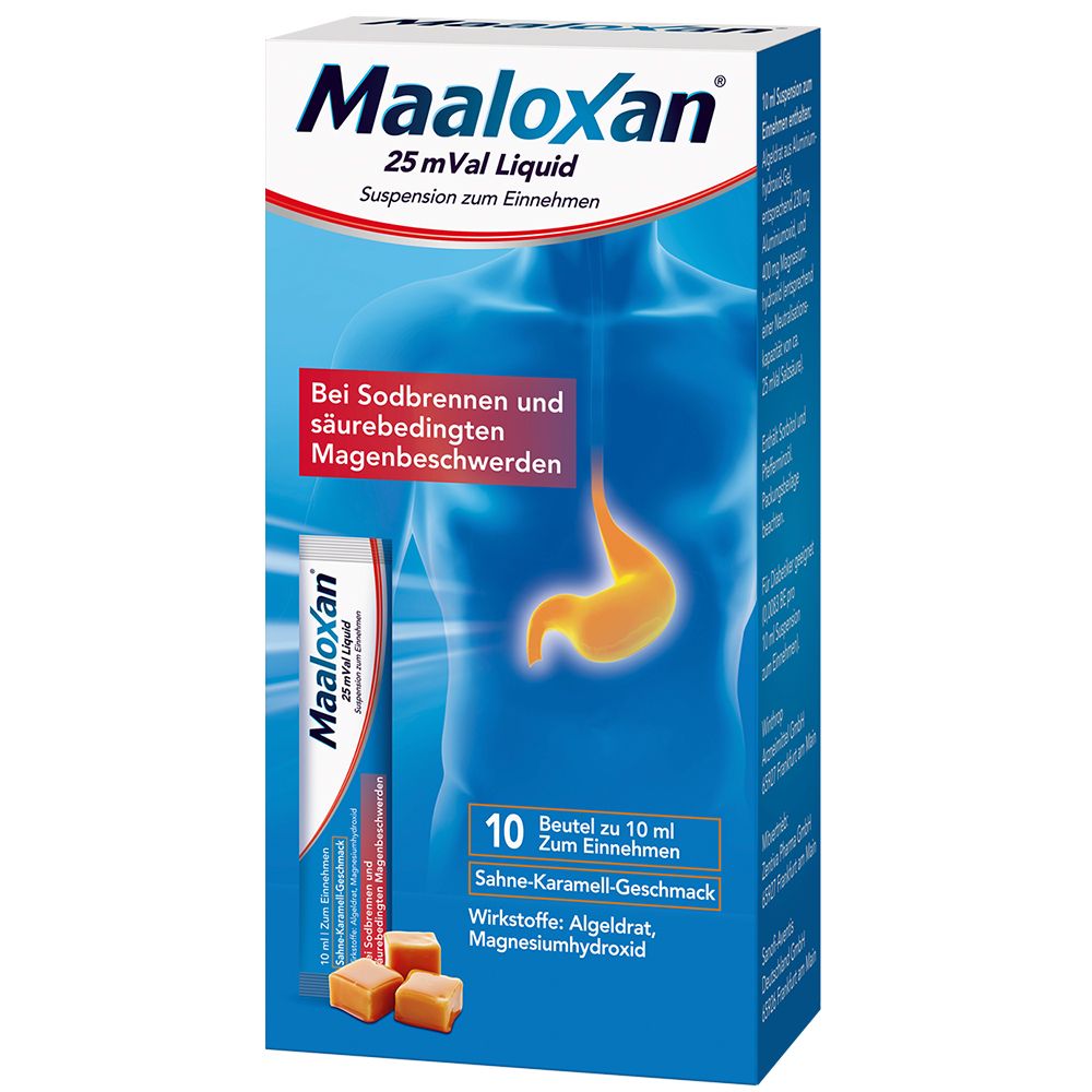MAALOXAN®  Liquid bei Sodbrennen mit Magenschmerzen