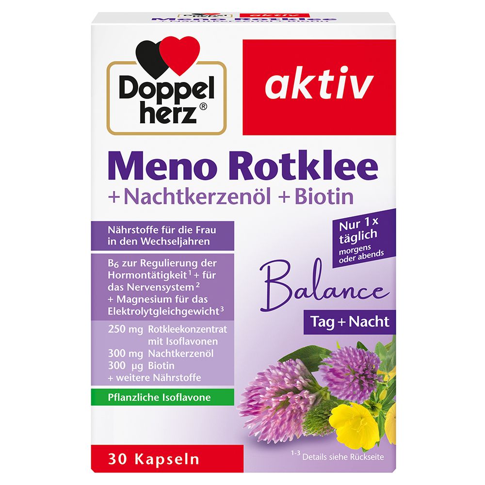 Doppelherz® aktiv Meno Rotklee + Nachtkerzenöl + Biotin