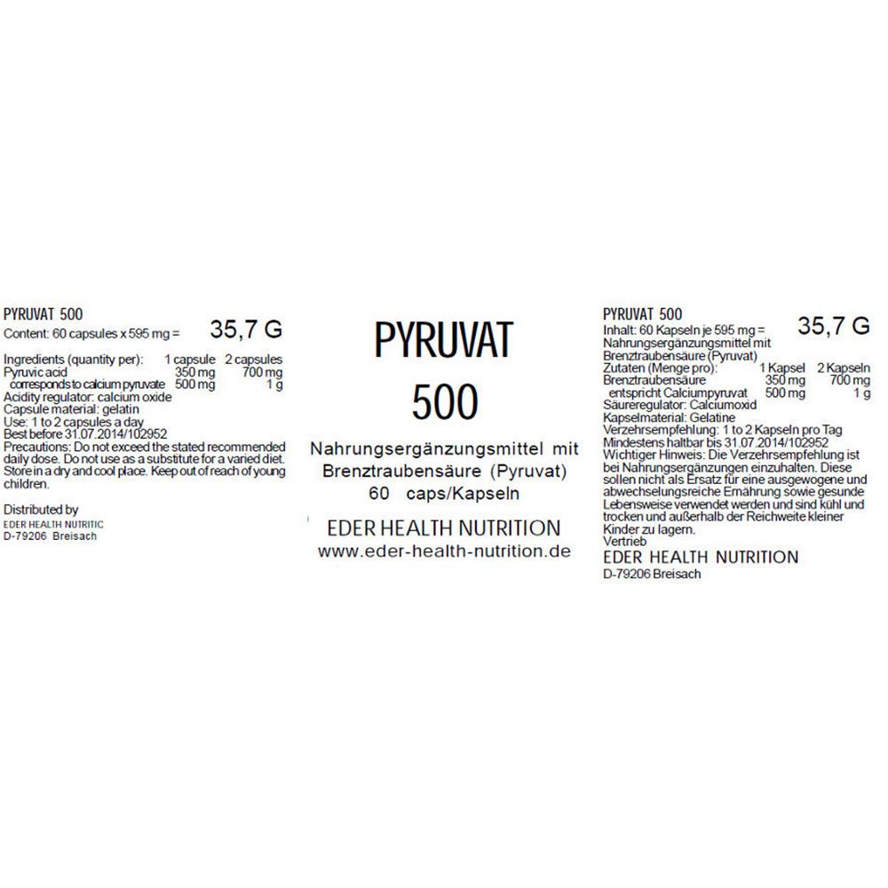 Pyruvat 500 Kapseln