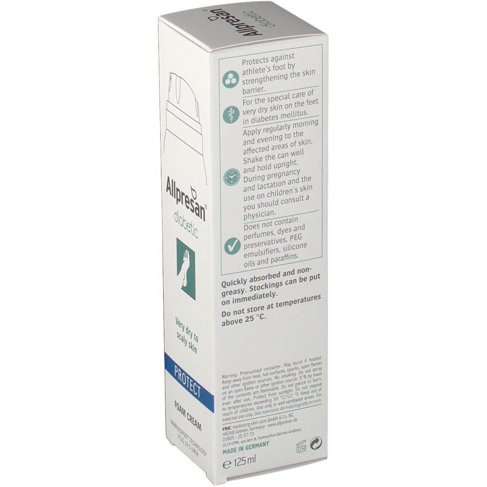 Allpresan® diabetic Original Schaum-Creme PROTECT Sehr trockene bis schuppige Haut