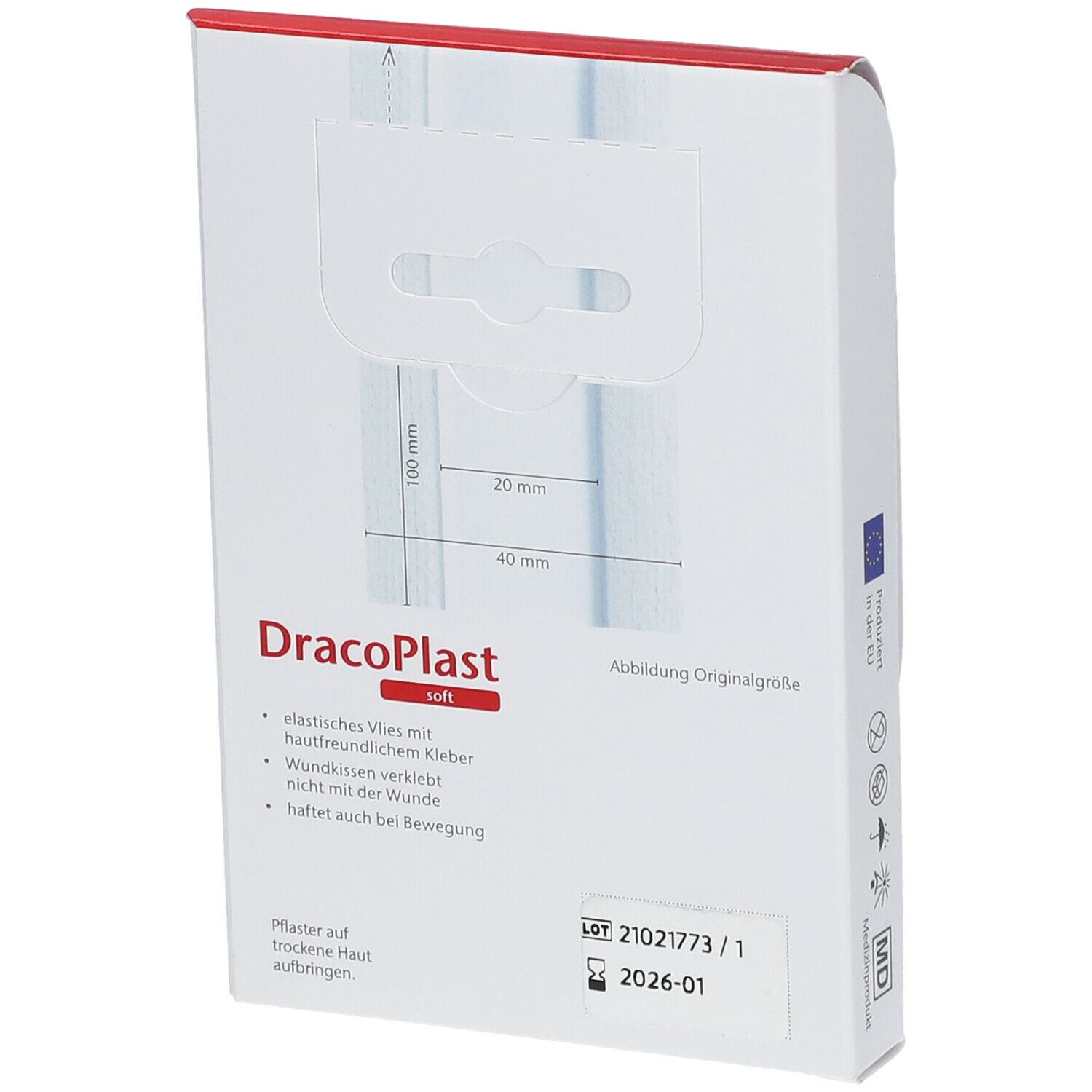 DRACOPLAST Soft Pflaster 4 cmx1 m