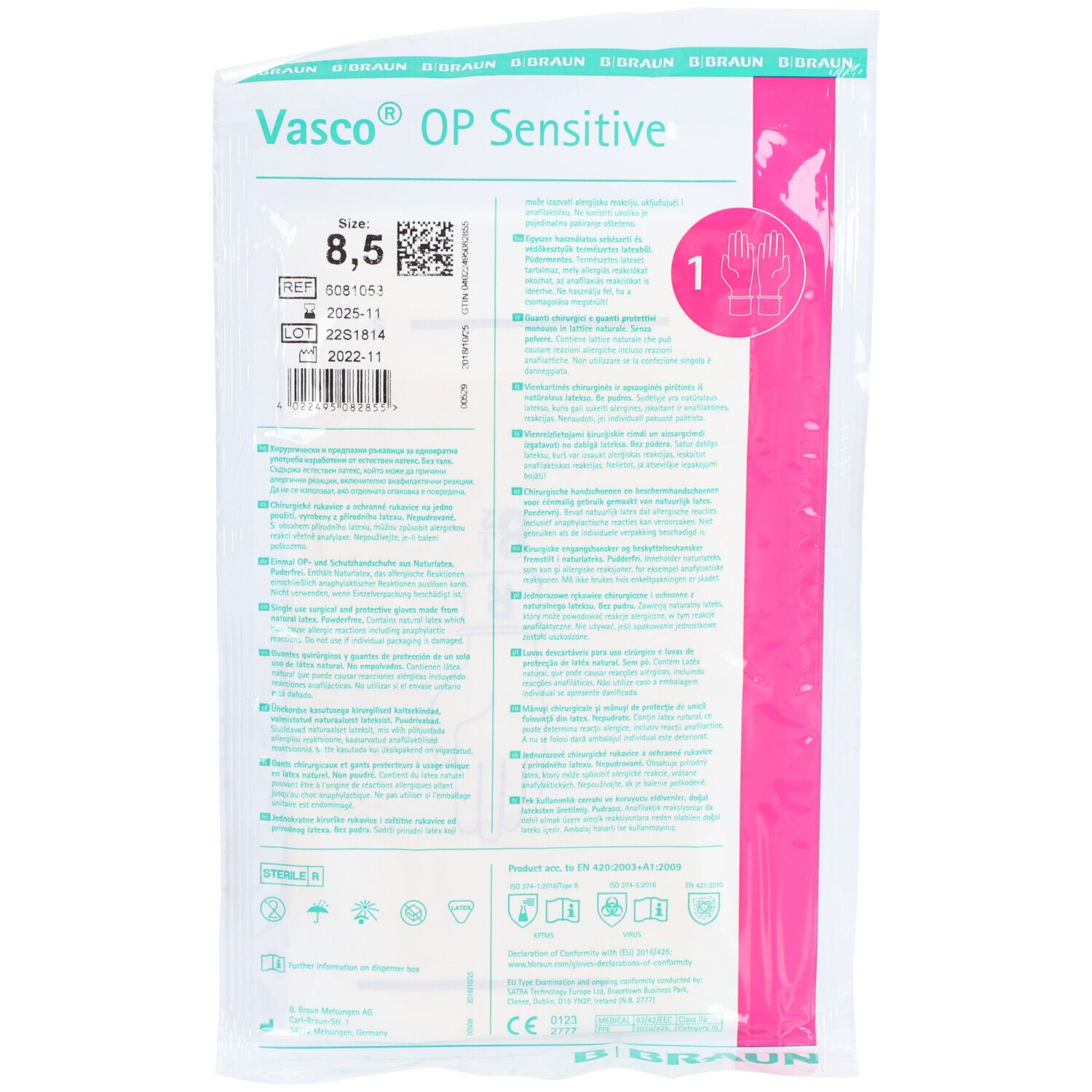 Vasco® OP Sensitive, Größe 8,5