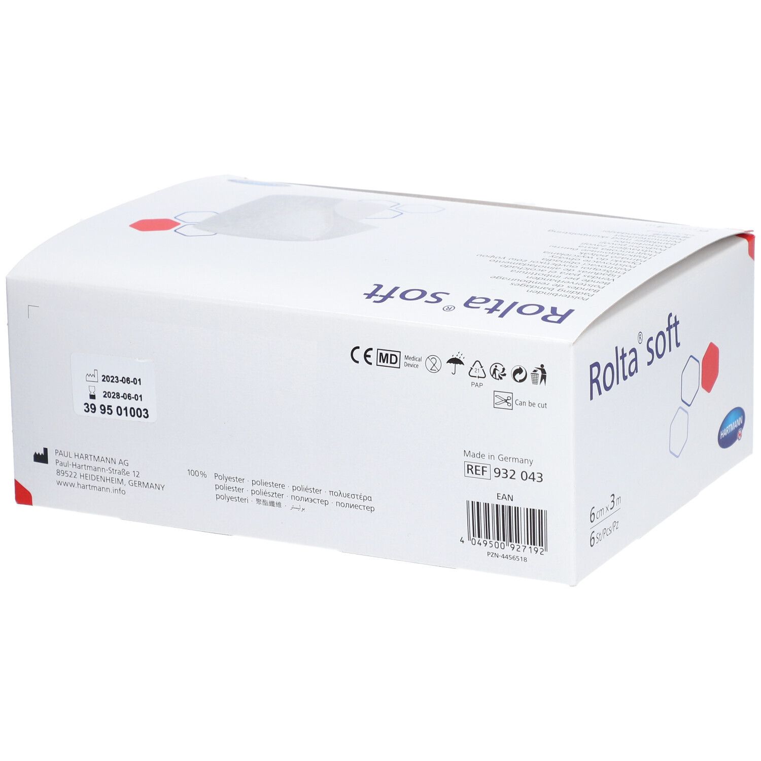 Rolta® soft Synthetik-Wattebinden 3 m x 6 cm