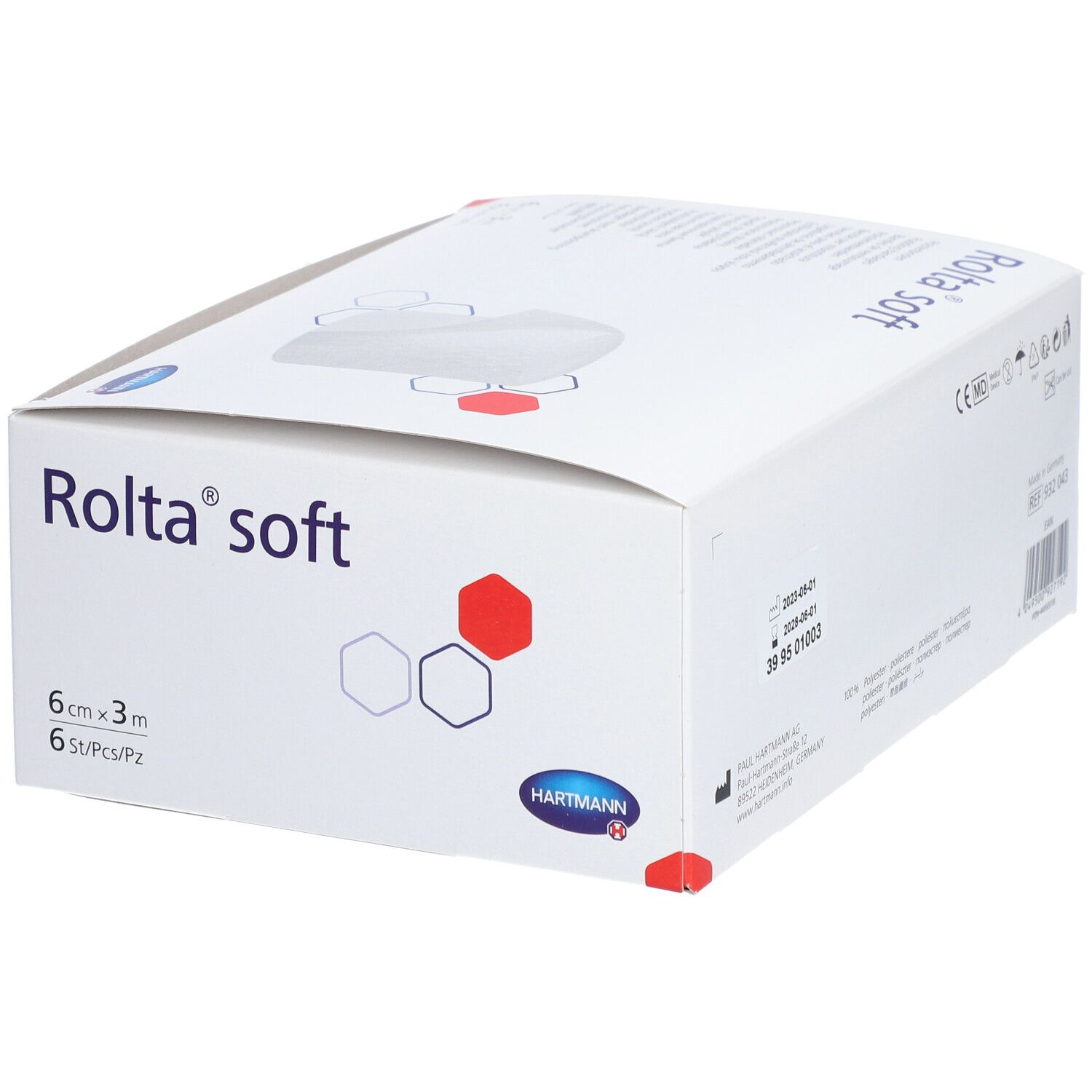Rolta® soft Synthetik-Wattebinden 3 m x 6 cm
