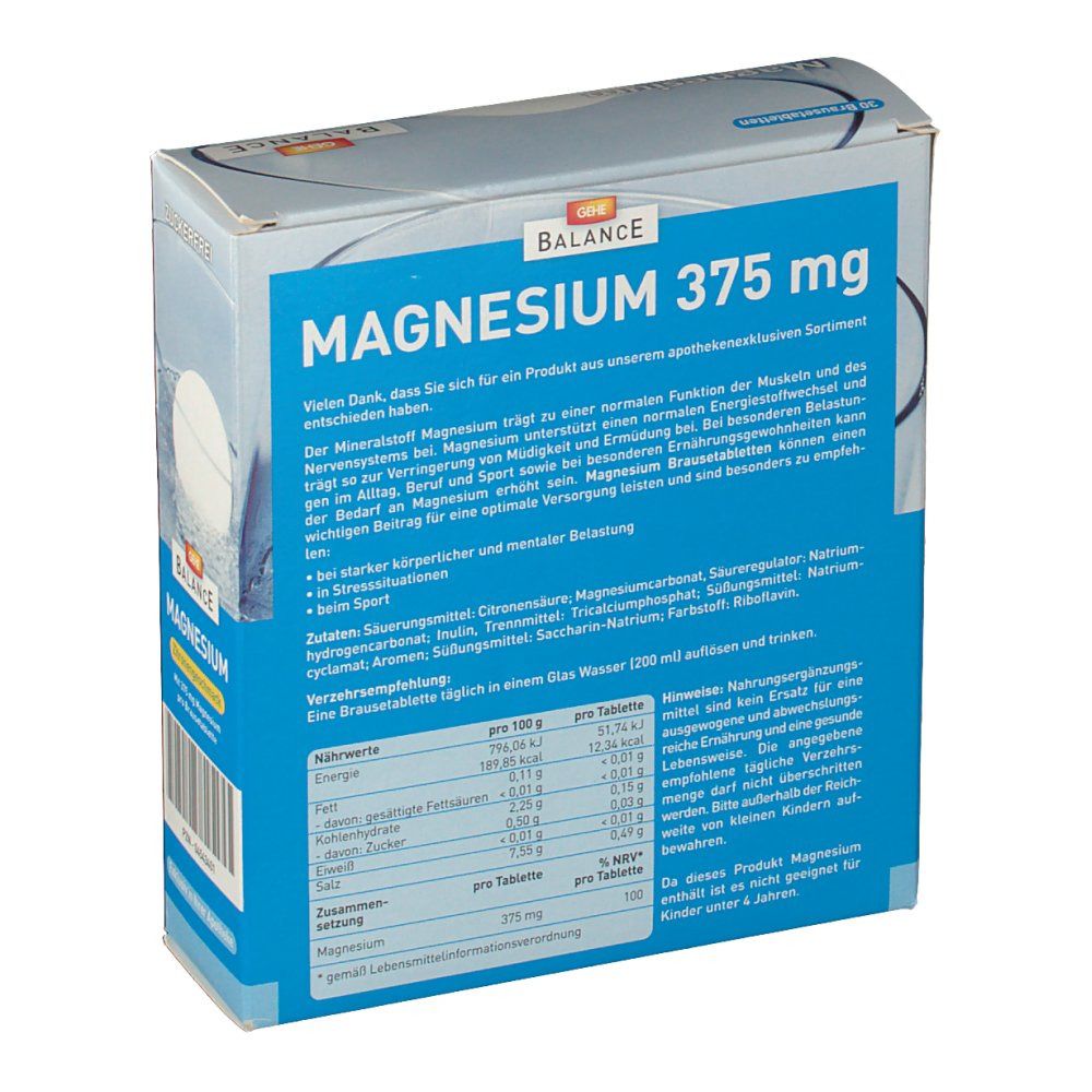 GEHE BALANCE Magnesium 375 mg Zitronengeschmack