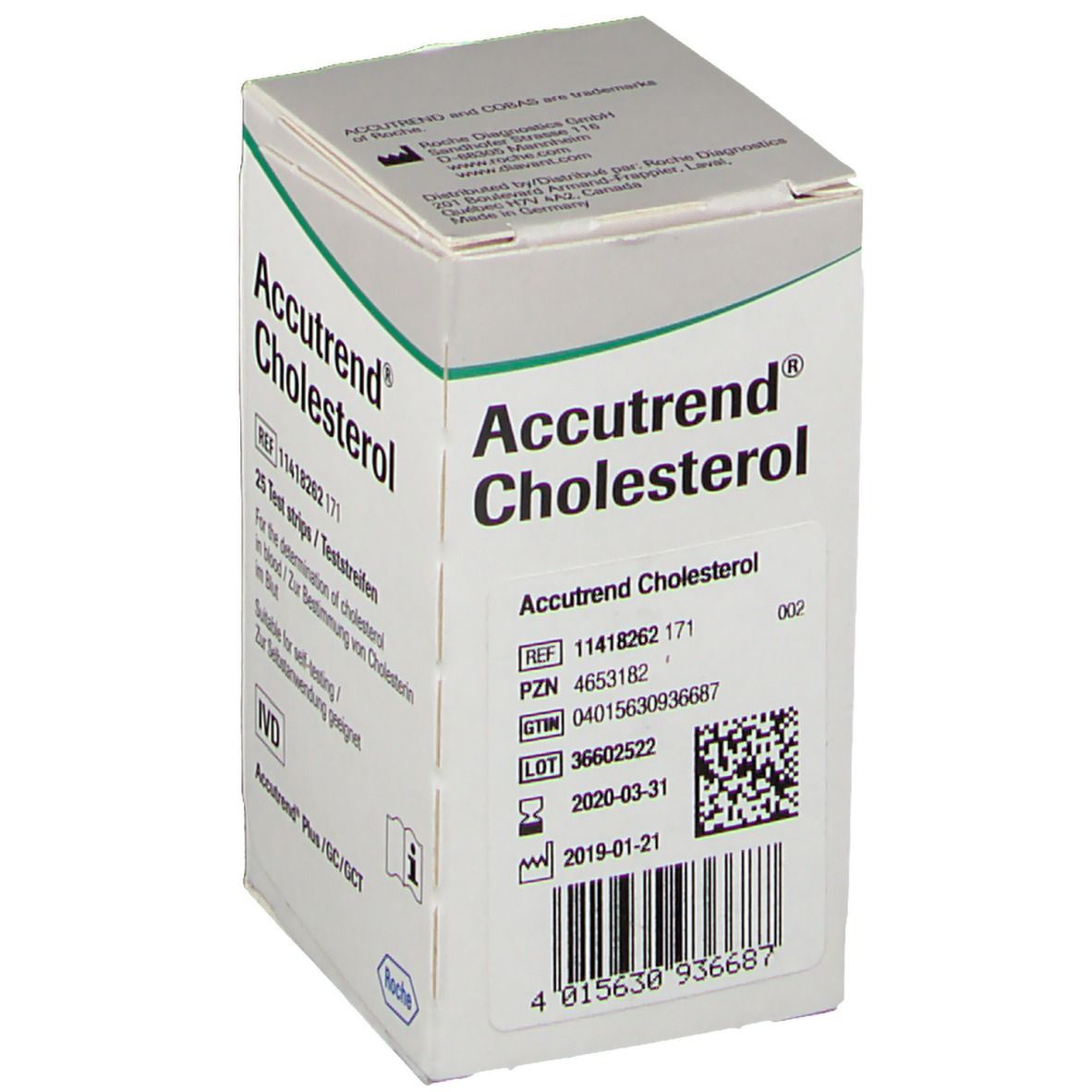 Accutrend® Cholesterol Teststreifen