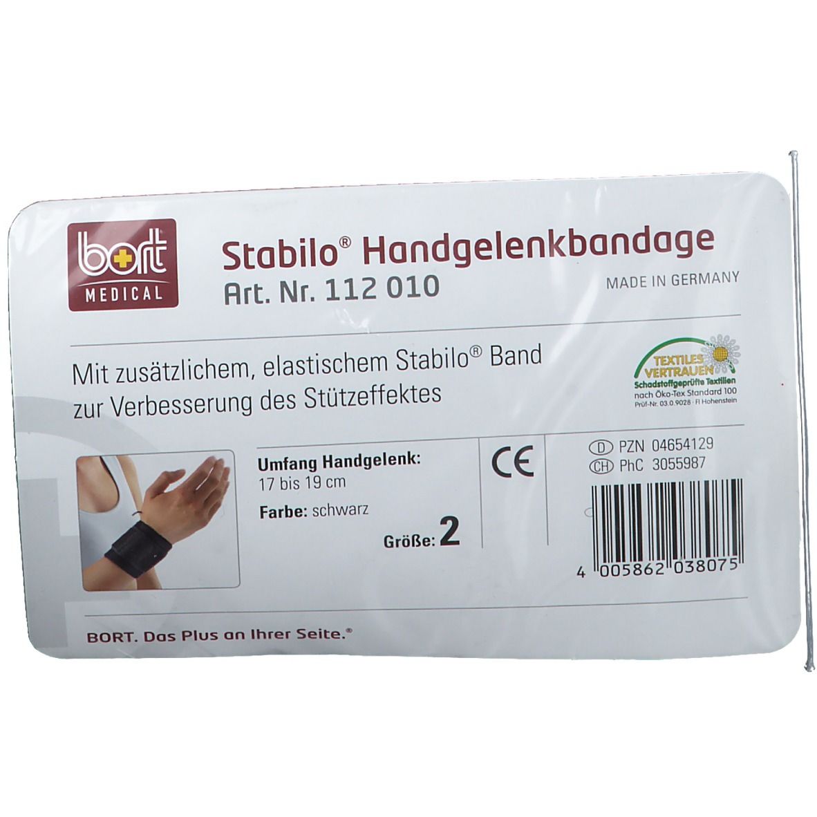 BORT Stabilo® Handgelenkbandage Gr. 2 schwarz