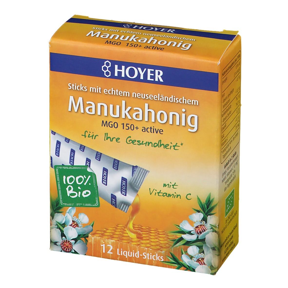HOYER Manukahonig MGO 150+ active