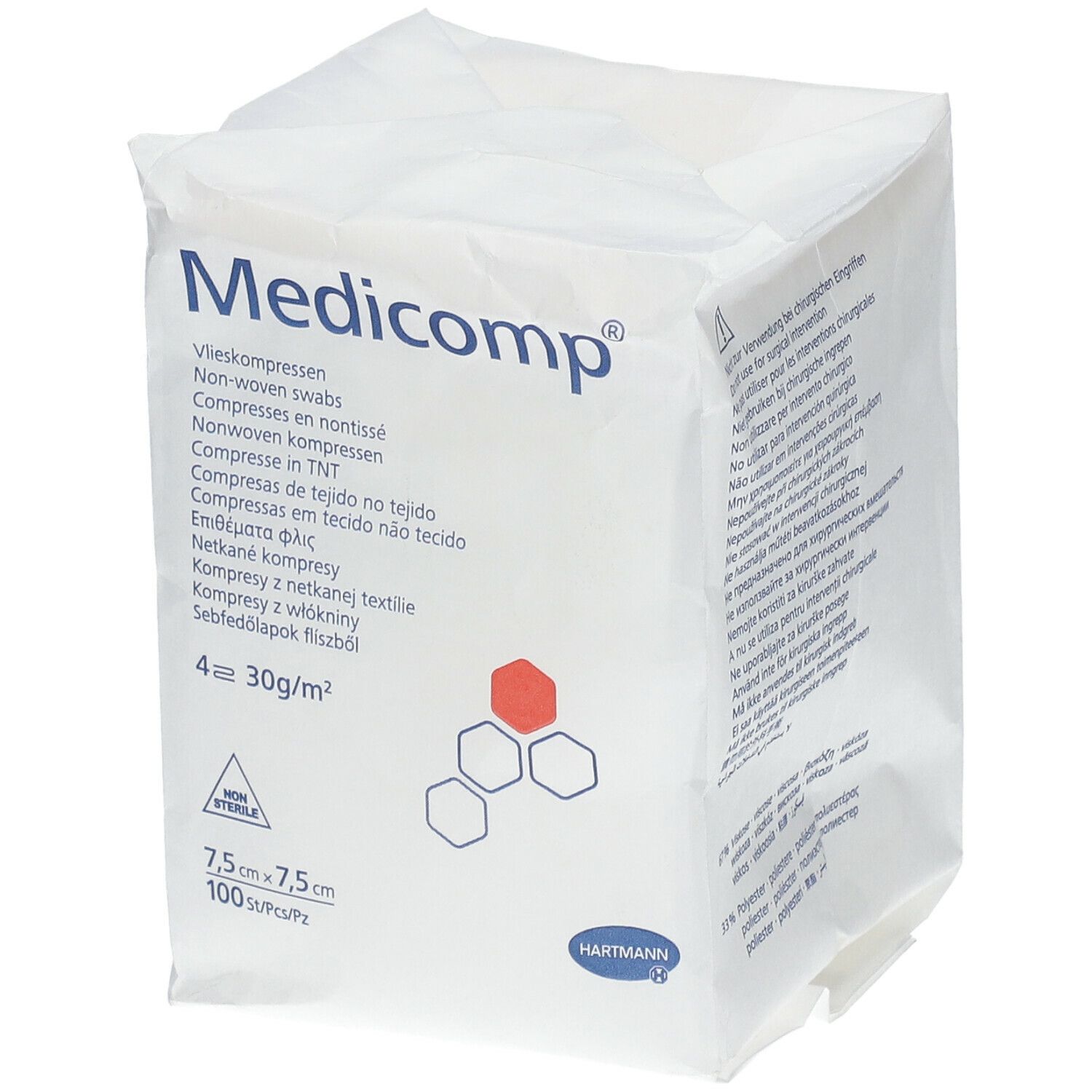 Medicomp® Komprressen unsteril 7,5 cm x 7,5 cm