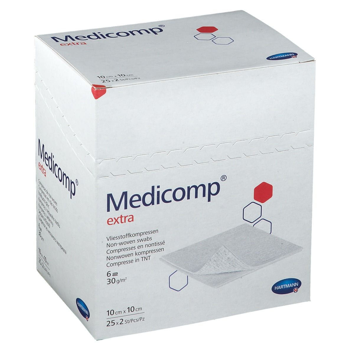 Medicomp® extra Kompressen steril 6-fach 10 x 10 cm