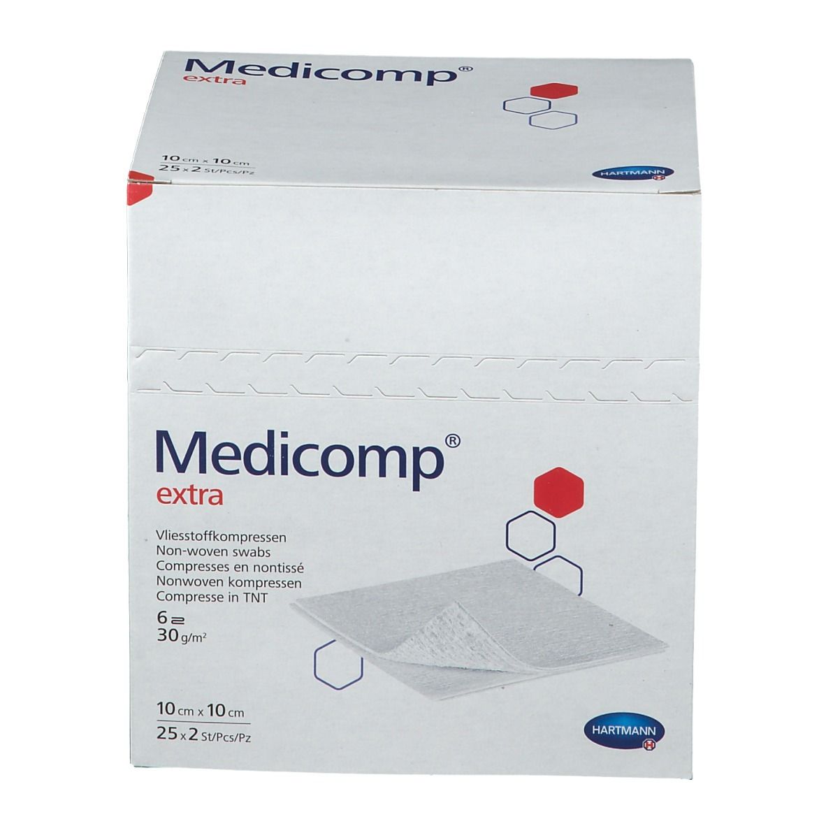 Medicomp® extra Kompressen steril 6-fach 10 x 10 cm