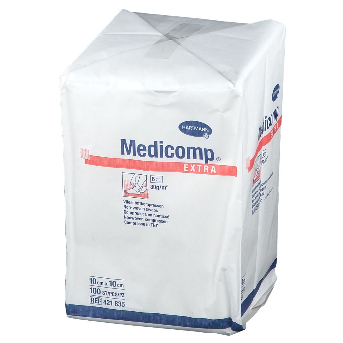 Medicomp® extra Kompressen unsteril 6-fach 10 x 10 cm