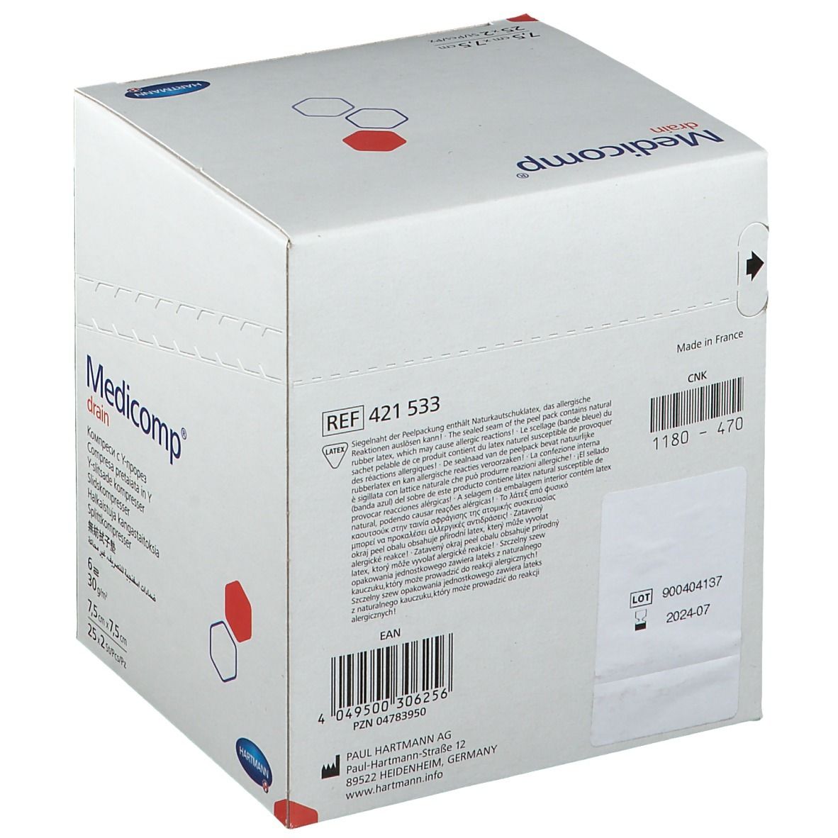 Medicomp® drain 7,5 x 7,5 cm steril
