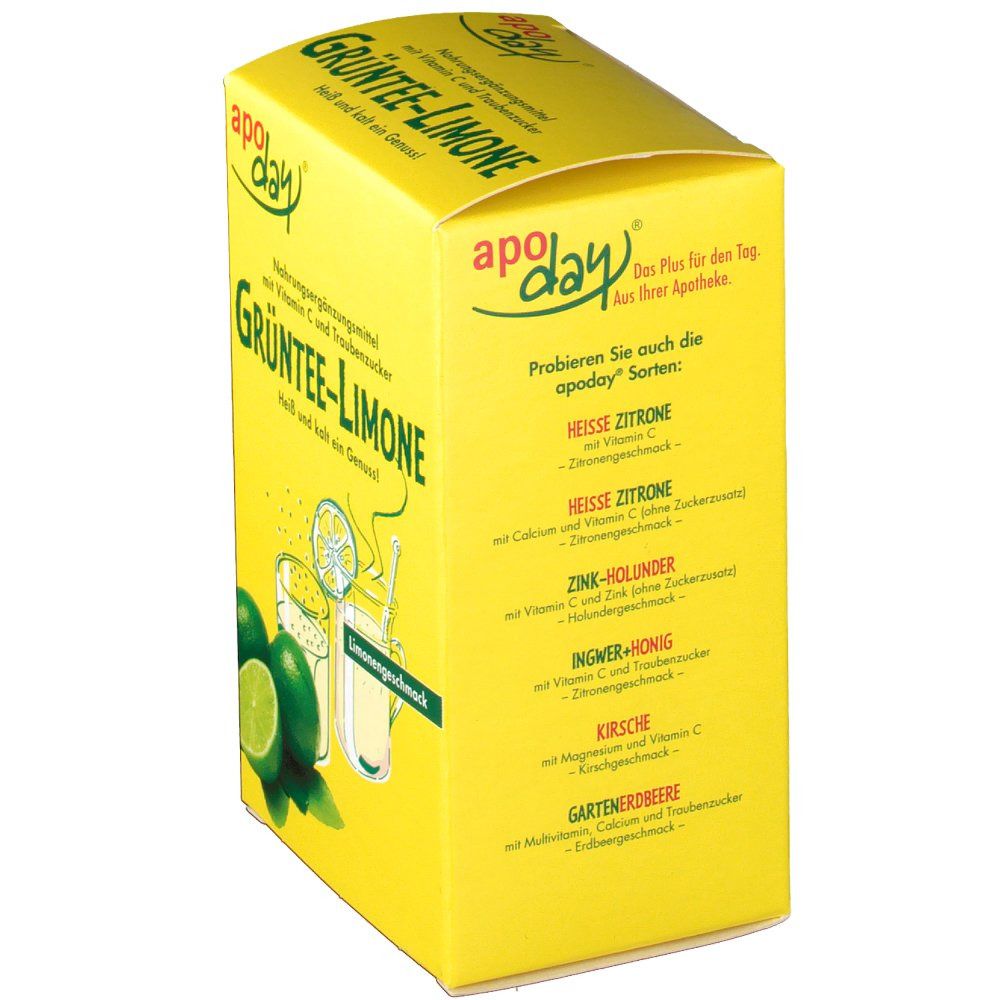 apoday® Limone Vitamin C + Grüntee-Extrakt Pulver