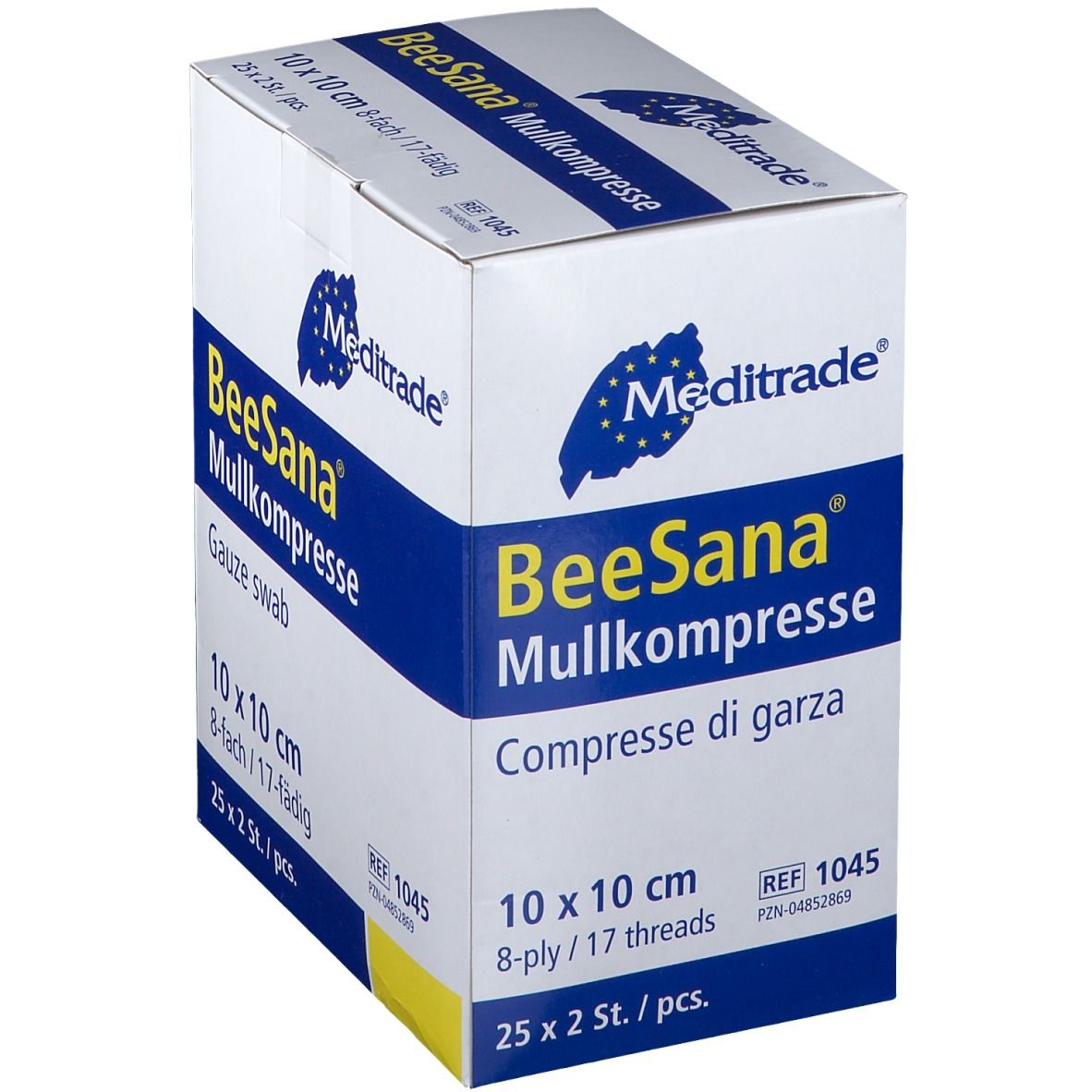 BeeSana® Mullkompresse 8fach 10 x 10 cm steril