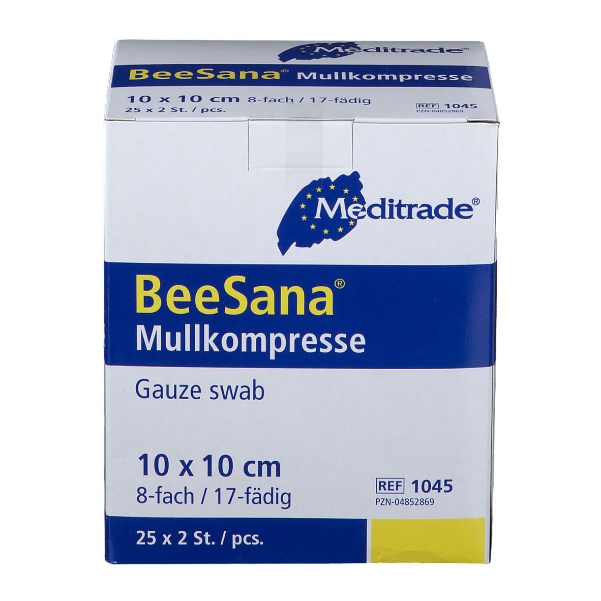 BeeSana® Mullkompresse 8fach 10 x 10 cm steril