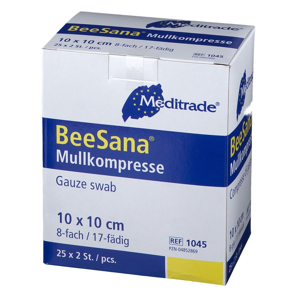 BeeSana® Mullkompresse 8fach 10 x 10 cm steril