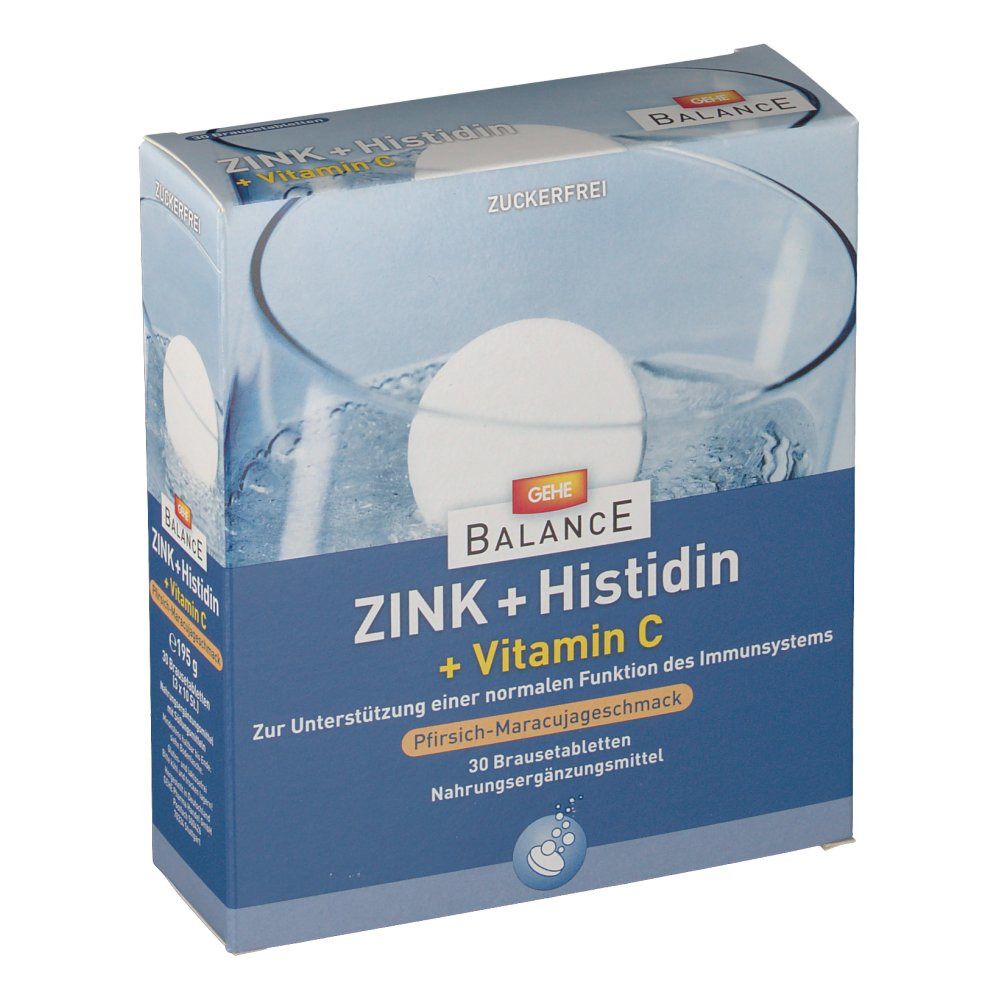 GEHE Balance Zink + Histidin + Vitamin C Pfirsich-Maracujageschmack