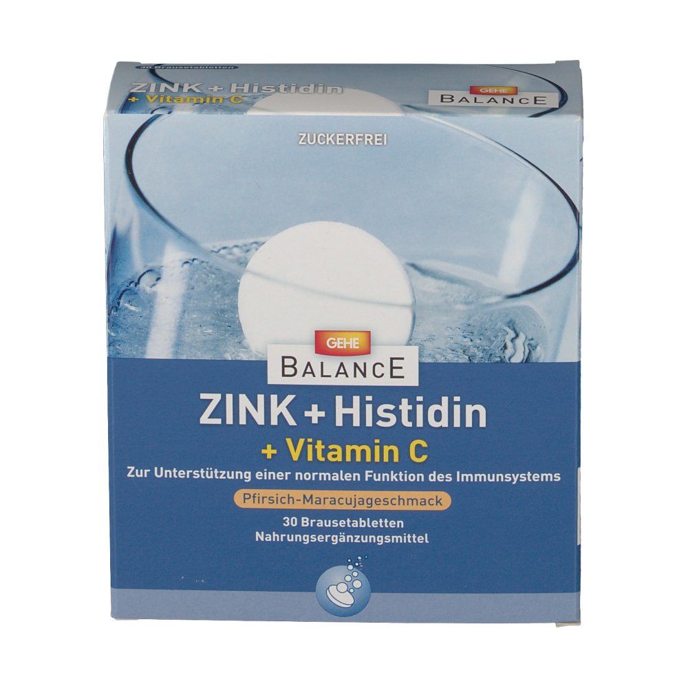 GEHE Balance Zink + Histidin + Vitamin C Pfirsich-Maracujageschmack