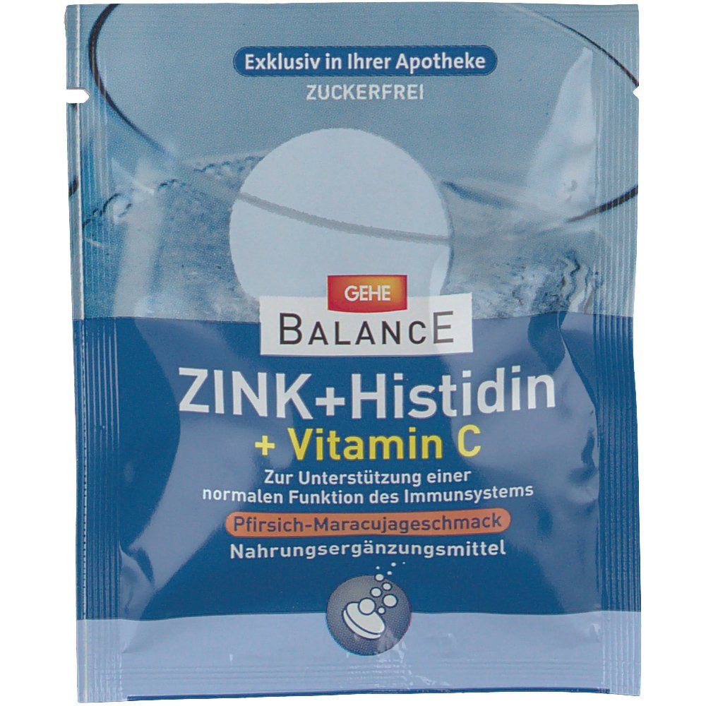 GEHE Balance Zink + Histidin + Vitamin C Pfirsich-Maracujageschmack