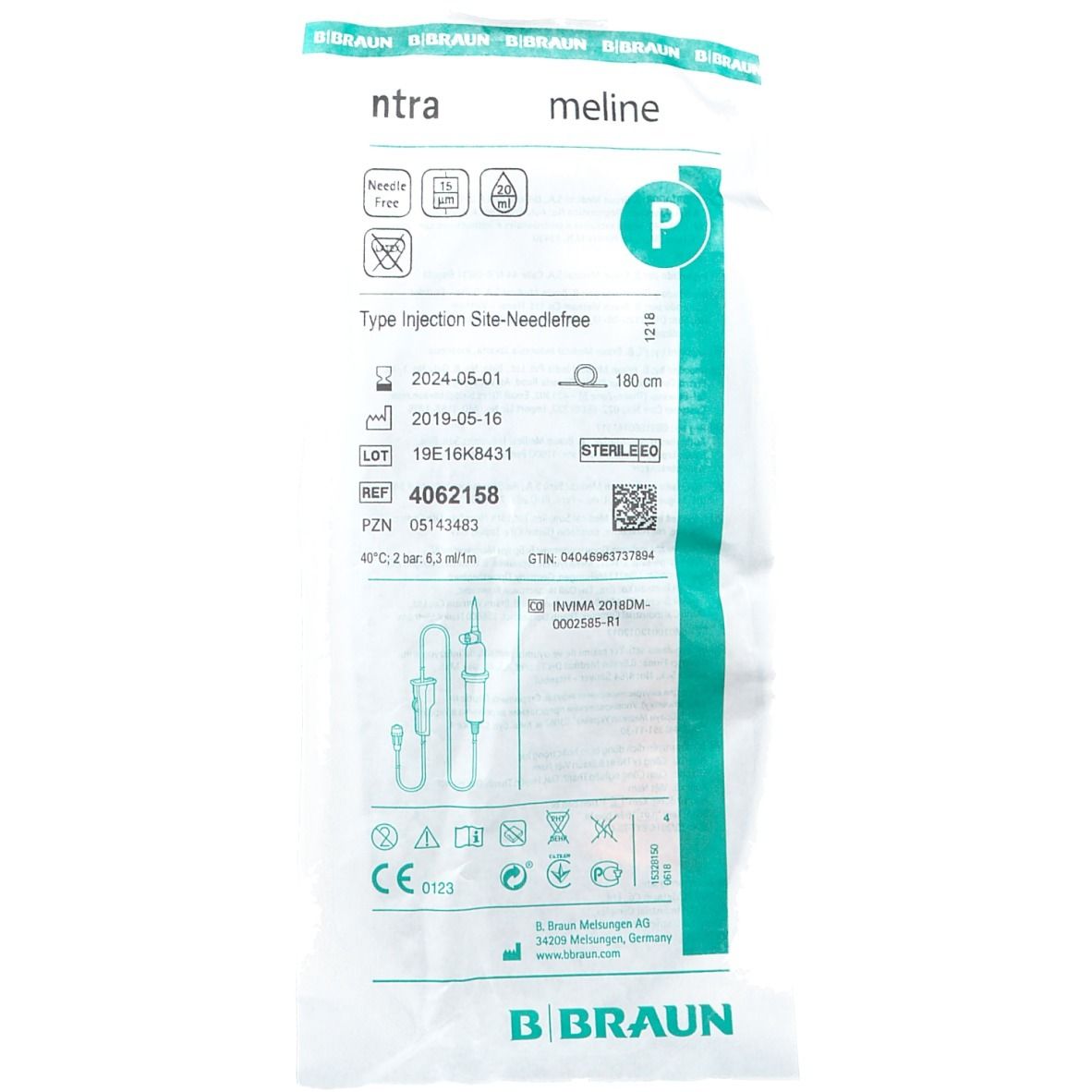 B.Braun Intrafix® Primeline mit Y-Zuspritzventil Safeflow Standard-Infusionsgerät