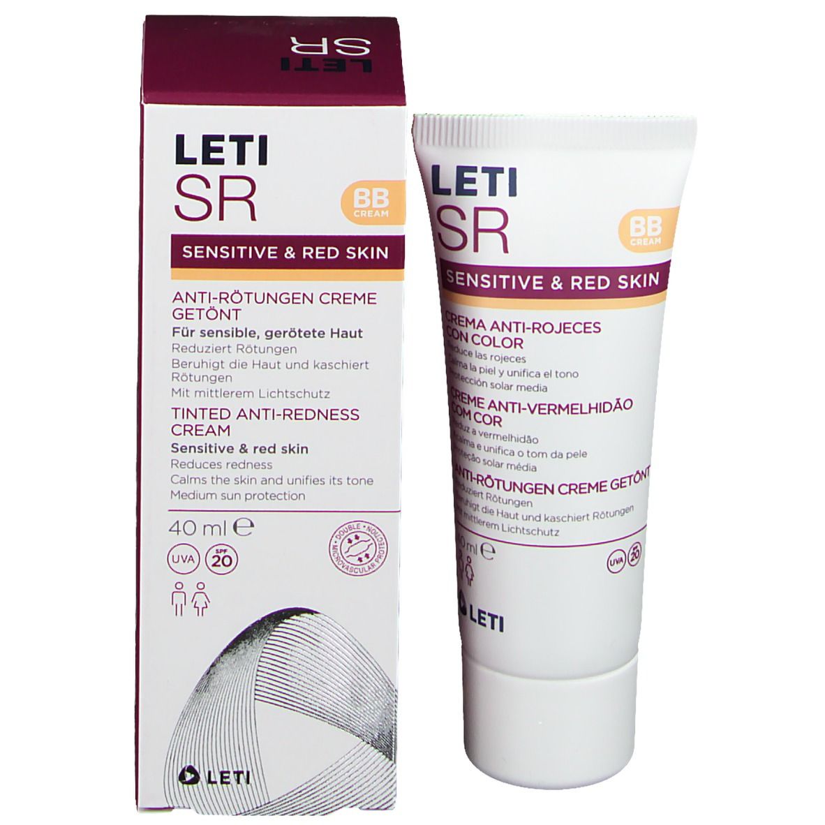 letiSR Anti-Rötungen Pflegecreme getönt