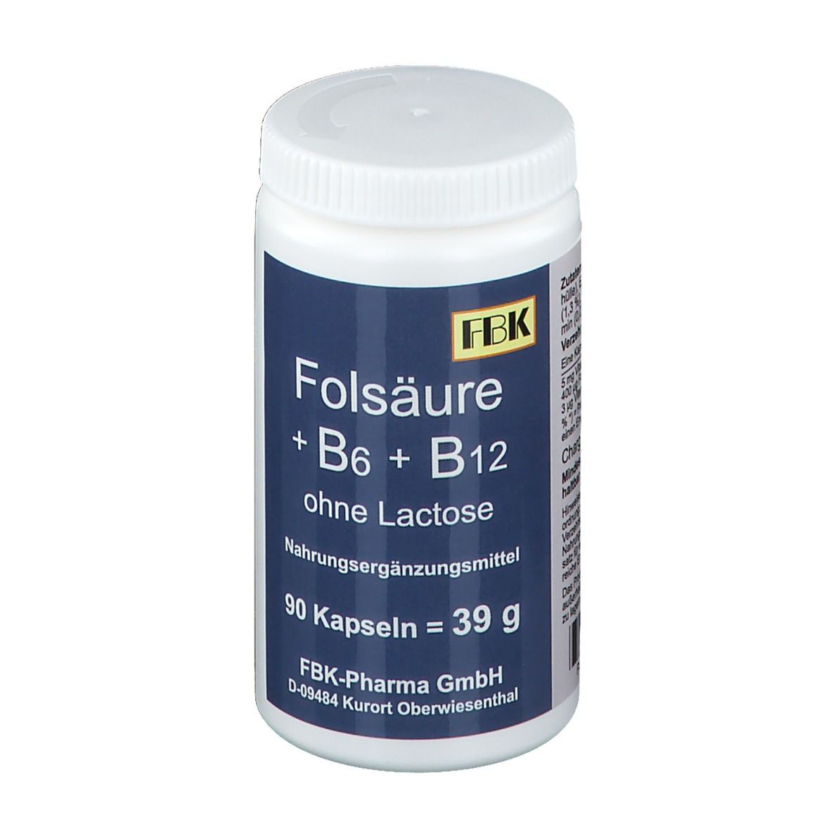 Folsäure + Vitamin B6 + Vitamin B12 ohne Lactose