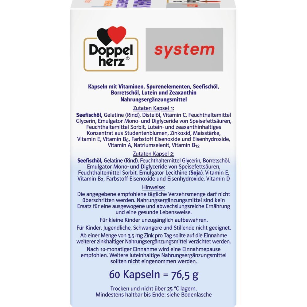 Doppelherz® system AUGEN PLUS SEHKRAFT + SCHUTZ