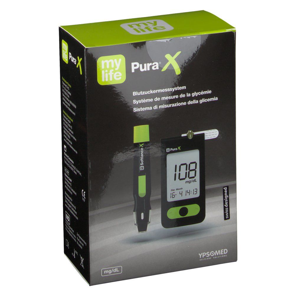 mylife Pura X Blutzucker Messsystem mg/dl