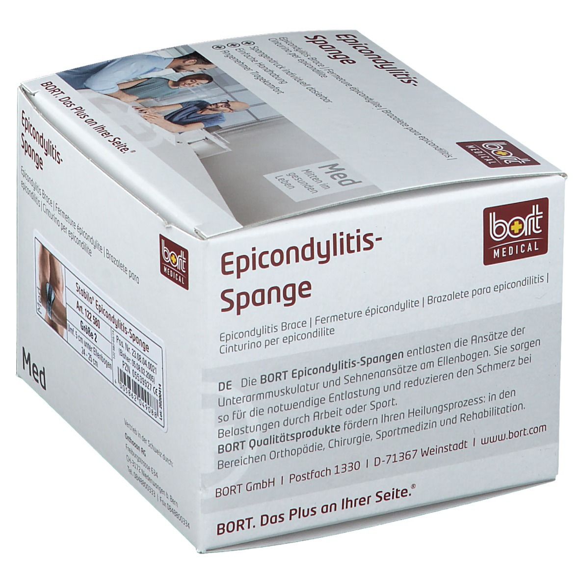 BORT Stabilo® Epicondylitis-Spange mit ulnarer Entlastung Gr. 2 grau