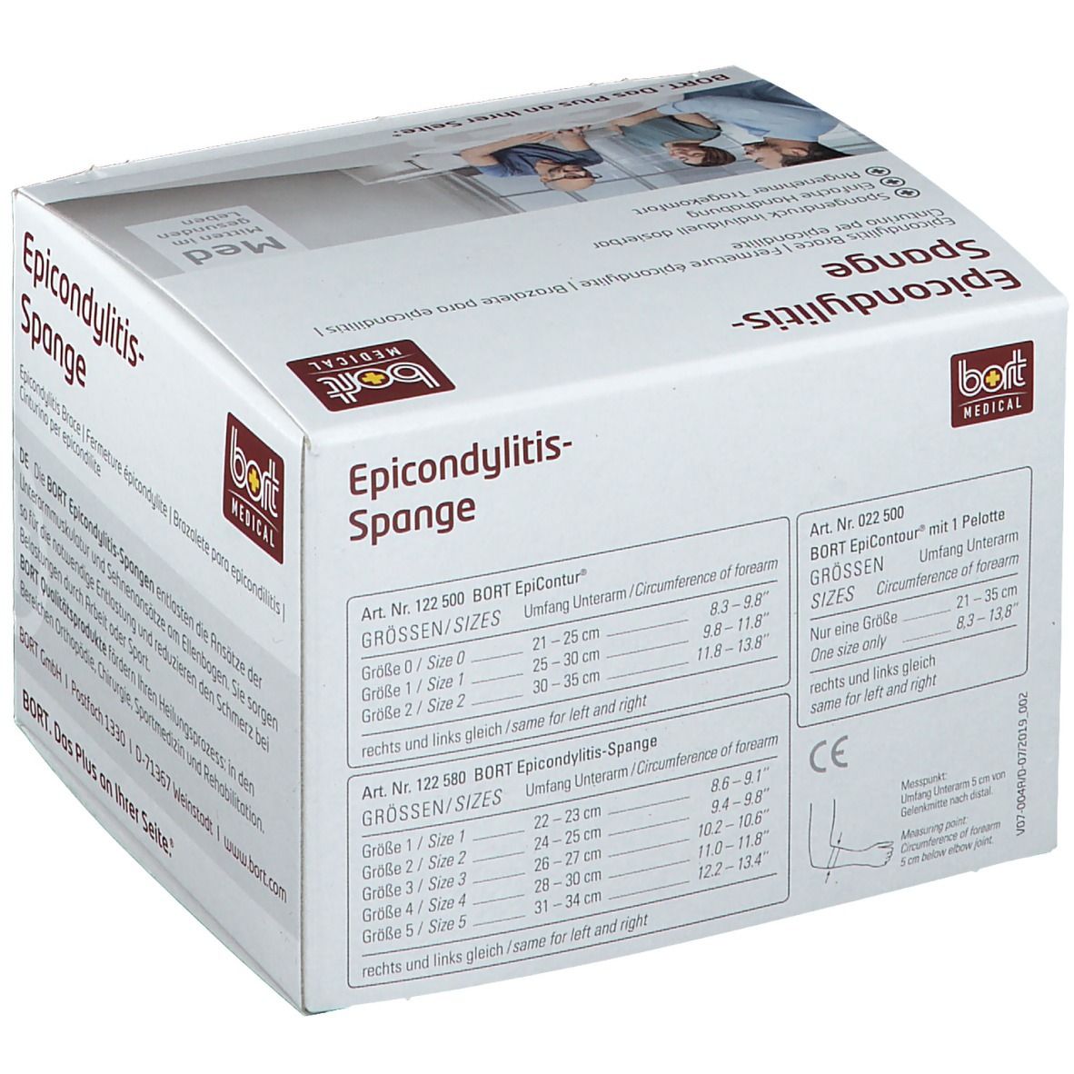 BORT Stabilo® Epicondylitis-Spange mit ulnarer Entlastung Gr. 2 grau