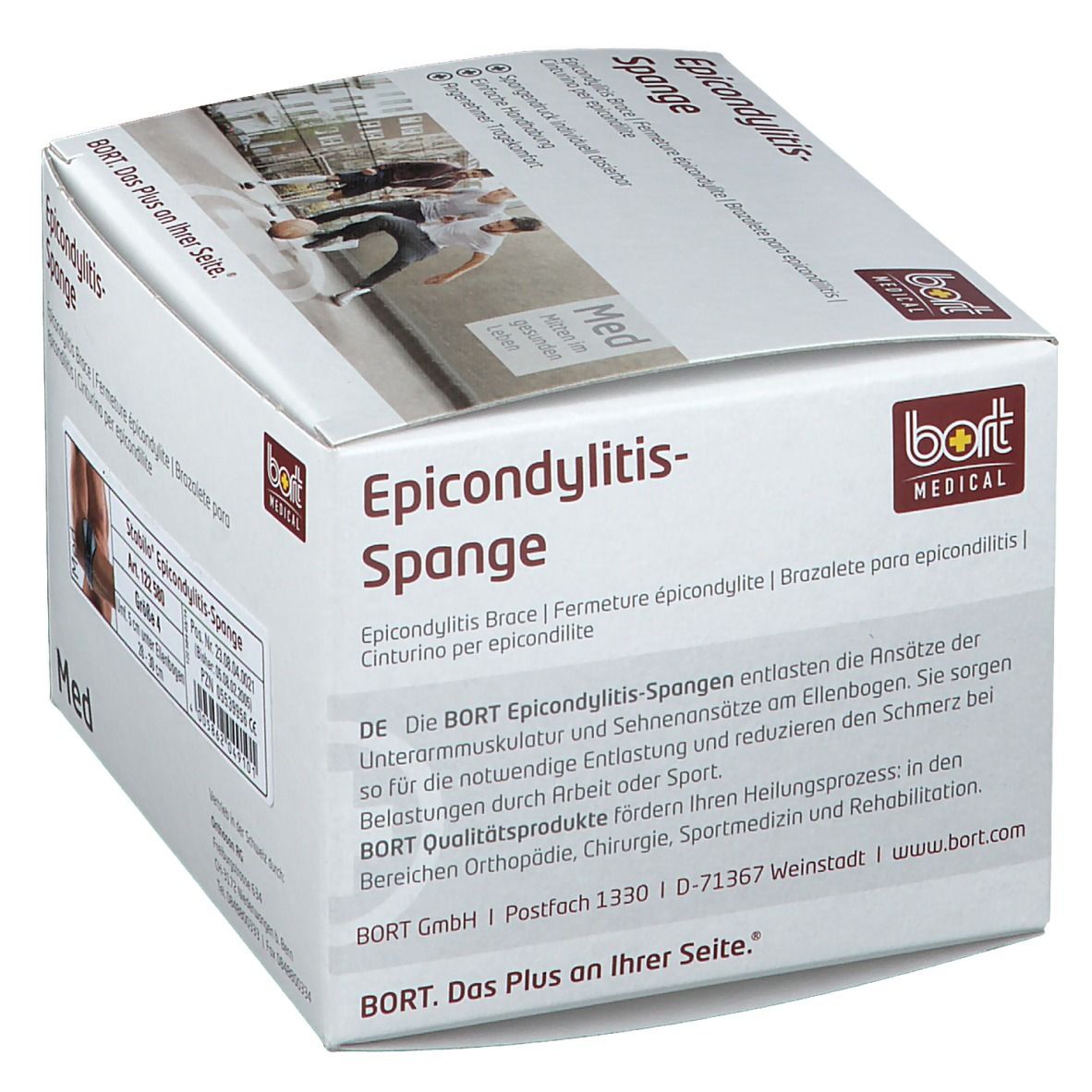 BORT Stabilo® Epicondylitis-Spange mit ulnarer Entlastung Gr. 4 grau