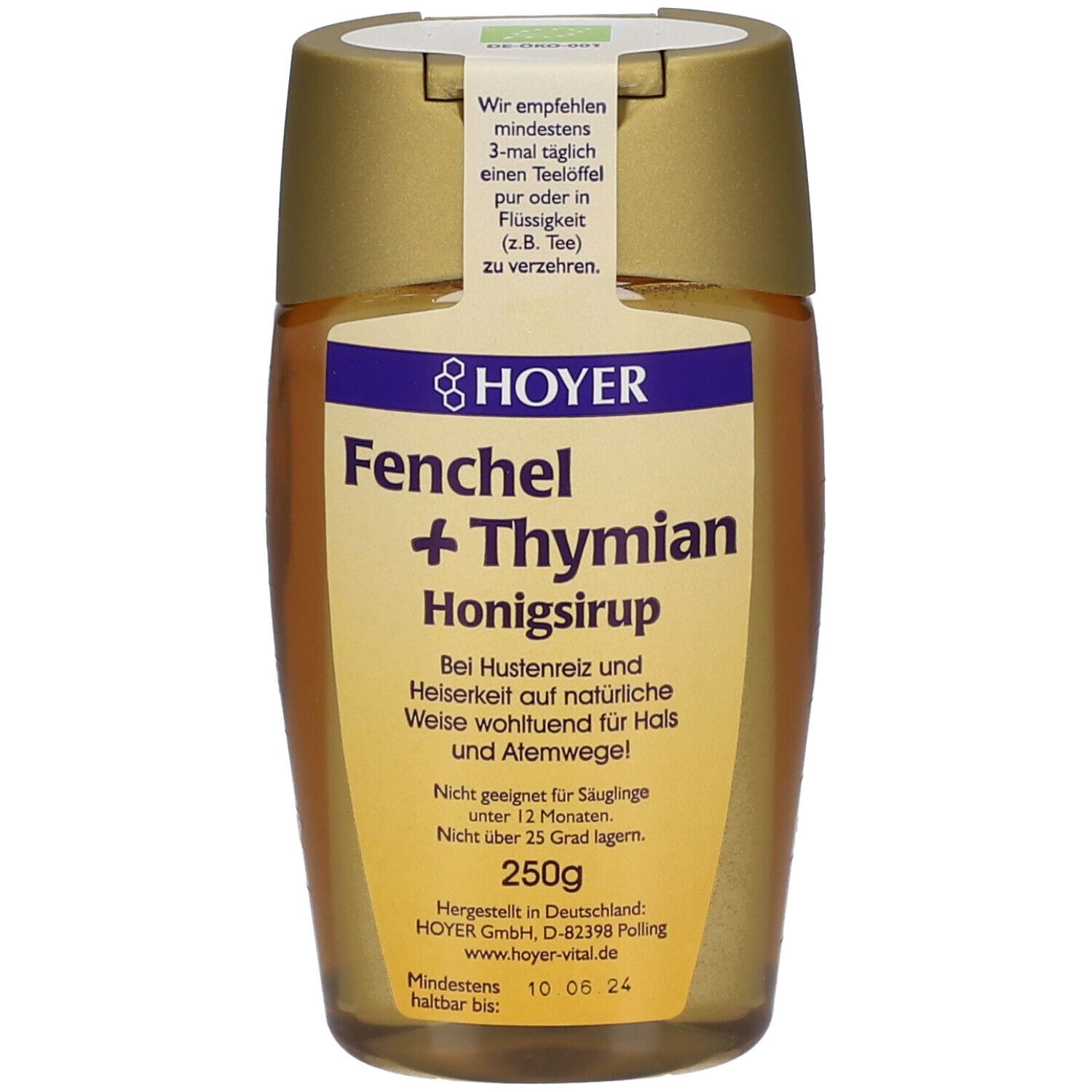 HOYER Fenchel + Thymian Honigsirup